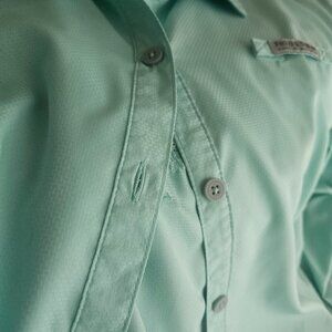 Durable Camping Hiking Fishing Outdoor Lightweight Green Utility Shirt L